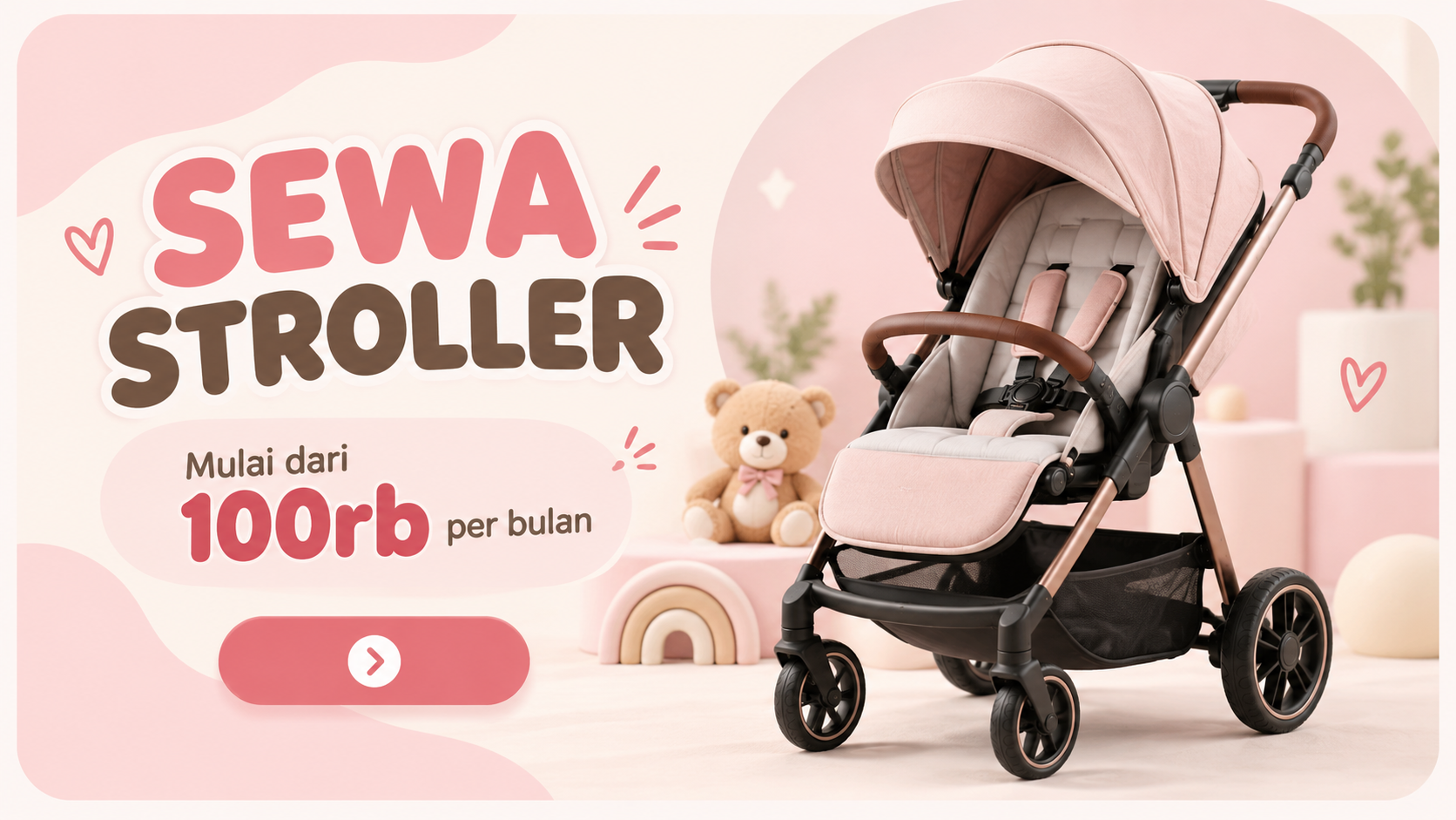 Sewa stroller mulai dari 100rb per bulan